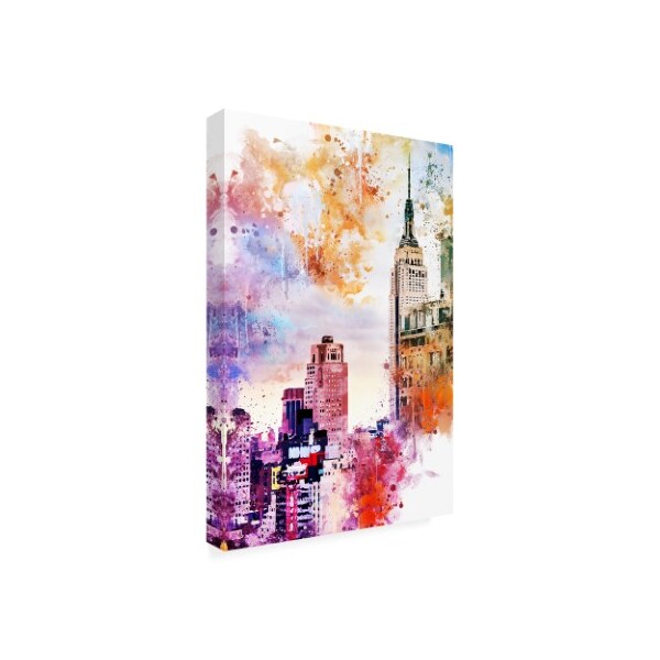 Philippe Hugonnard 'NYC Watercolor Collection - The Empire State Building' Canvas Art,22x32